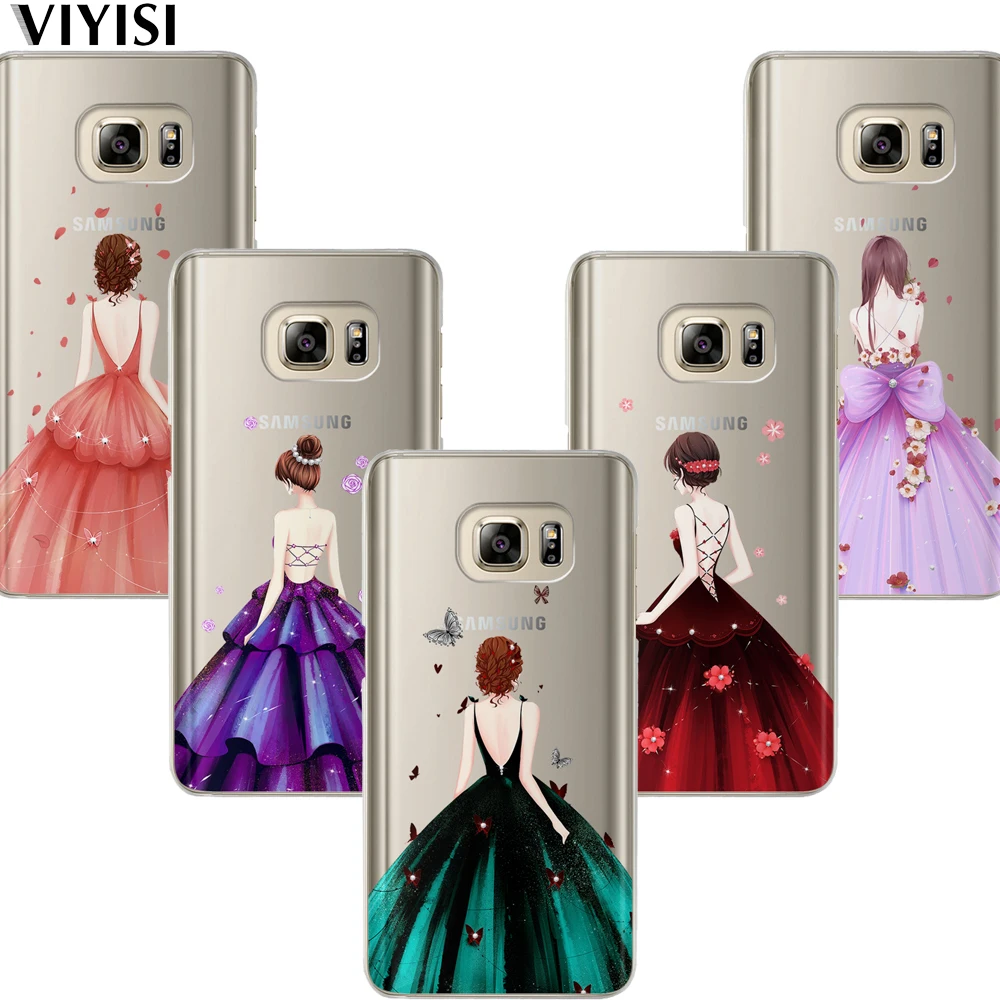 

VIYISI Girl For Samsung Galaxy S8 Case A5 2017 J7 J5 J3 A3 2015 2016 S6 S7 Edge S9 Plus Phone Case Coque Cover Fundas Etui Capas