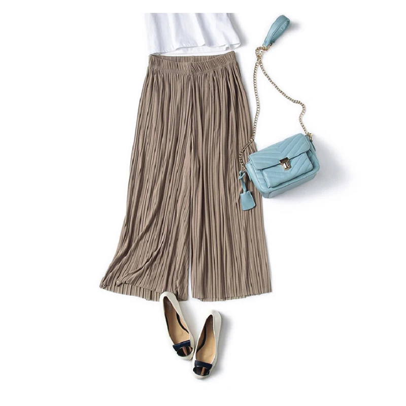 WHZHM 2019 Summer Pants Women High Waist Loose Wide Leg