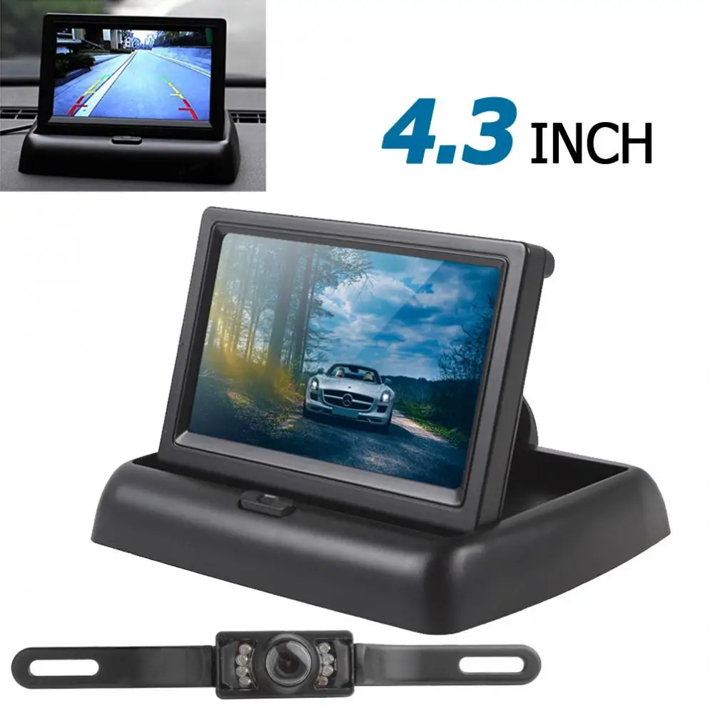 

4.3 Inch 480H x 272V Car Rear View Monitor with 7 IR LED Backup Night Vision Camera Monitor with 2 channel Input