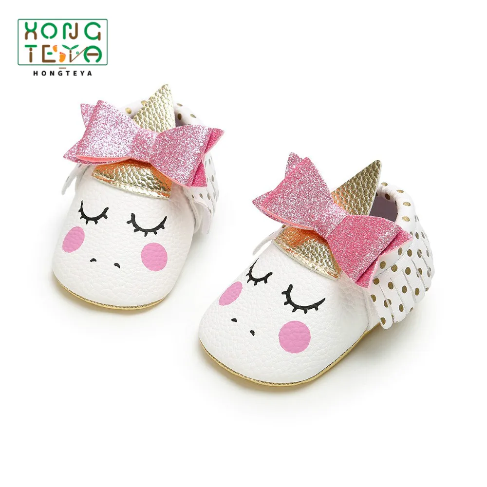 unicorn baby moccasins