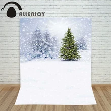 Christmas backdrop photography Allenjoy Forest light snowflakes in winter background photographic studio vinyl camera photo