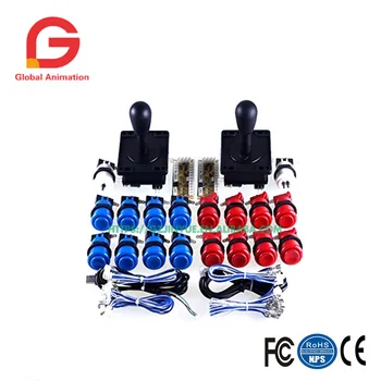 

DIY American style joystick push button micro switch PC USB encoder 1 player/2 player