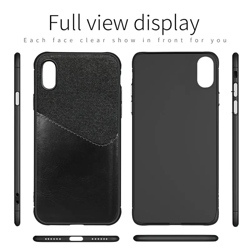 Чехол из искусственной кожи для iPhone X Samsung Galaxy S9 S8 Plus Note 9 8|Бамперы| |