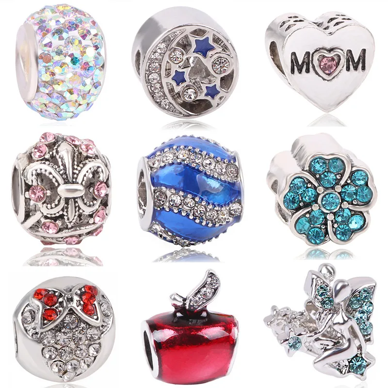 

Ranqin 925 Silver Openwork Picking Daisies Flowers Beads Charm Fit Original Pandora Bracelet DIY Fine Jewelry Making