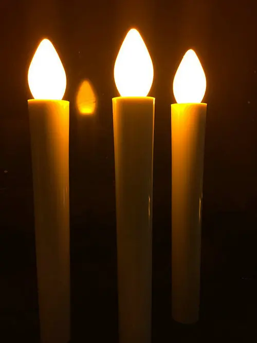 50pcslotFlamelessBatteryOperatedLEDTaperCandlesticklights