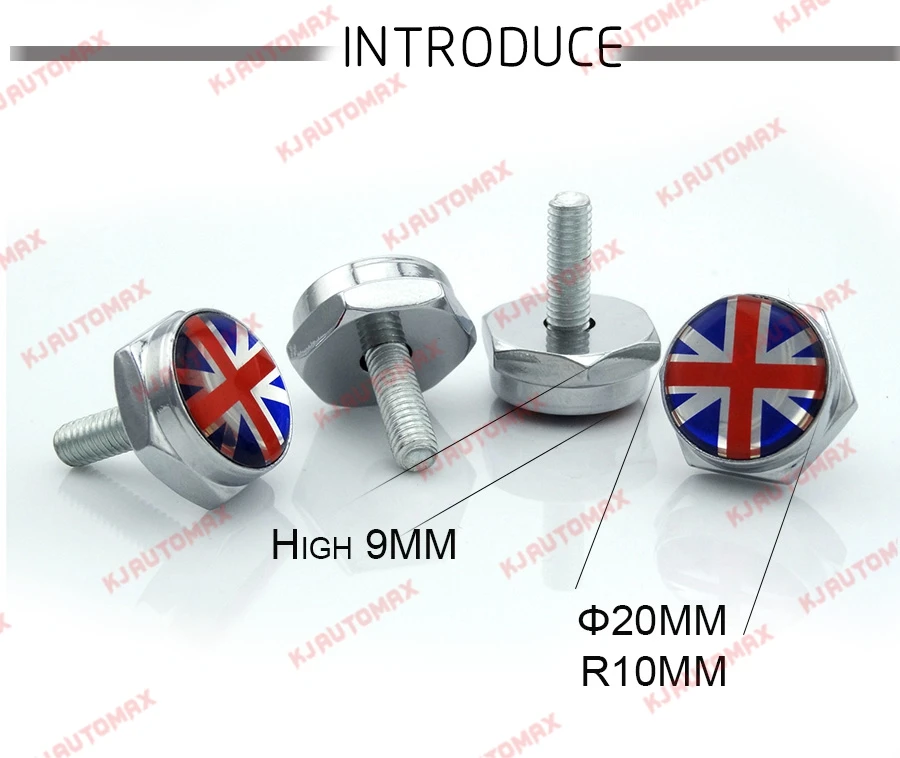 4 шт./компл. аксессуары для Mini Cooper рамка номерного знака болты колпачки F55 F56 R55 R56 R60