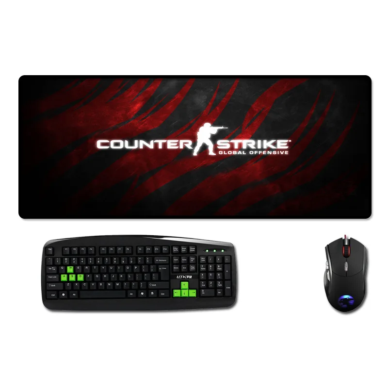 Коврик для мыши Mairuige Cs Go Counter Strike Global Offensive с принтом большой размер игровой коврик
