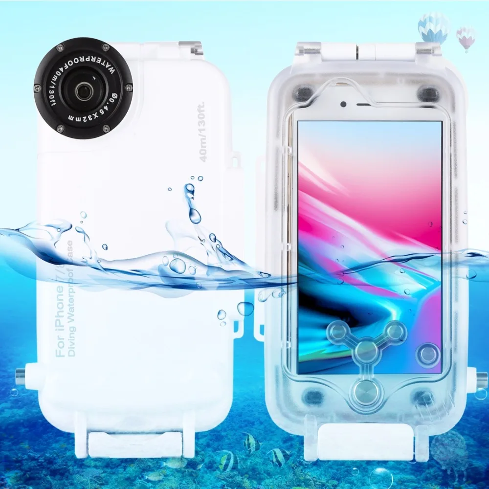 Для iPhone 7 и 8 водонепроницаемый корпус для дайвинга чехол PC ABS сумка 40 м/130 футов подводный корпус чехол для сноркелинга сёрфинга плавания