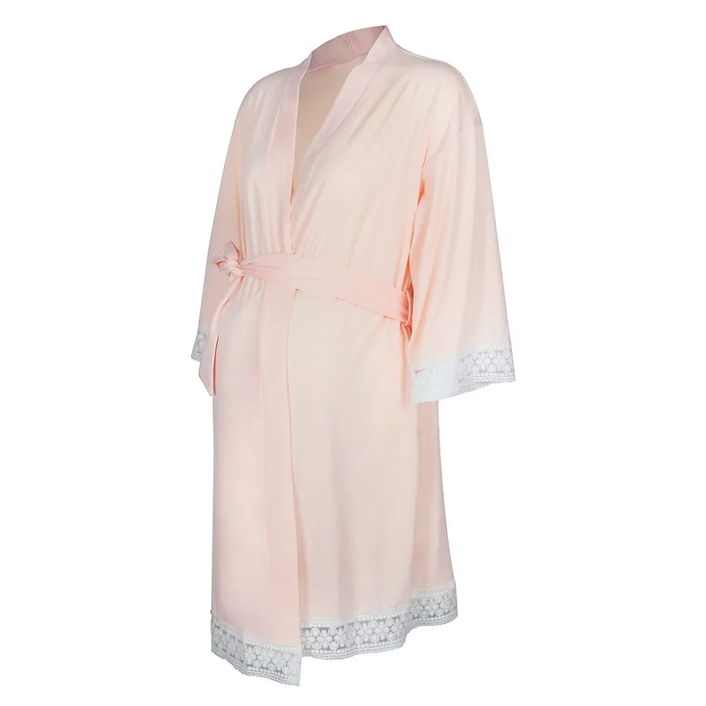 Женская одежда платье для беременных ropa embarazada ночная рубашка для кормления грудью ночная рубашка кружевное ночное белье длинный рукав