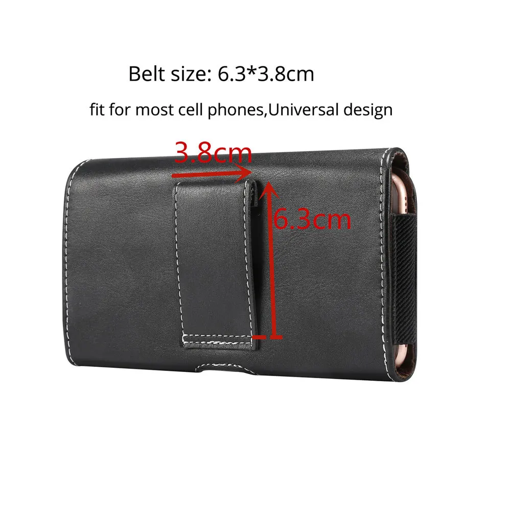 Universal Smartphone Case Belt Clip Mobile Phone Bag Holster Leather Case For Samsung s10 s9 s8 plus s7 s6edge s6 s5 J4 J5 A5 A8