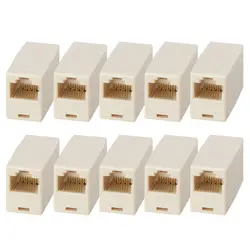 10 шт. CAT5e RJ45 женский встроенный соединитель муфта соединитель HJ55