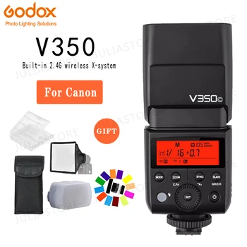 

Godox V350C TTL HSS 1/8000s GN36 0.1~1.7s recycle Camera Speedlite Flash Built-in Lithium Battery for Canon Camera