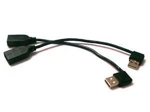 

Chenyang 2pc 480Mbps USB 2.0 Left Angled 90 Degree A Type Male to Female Extension Cable 20cm