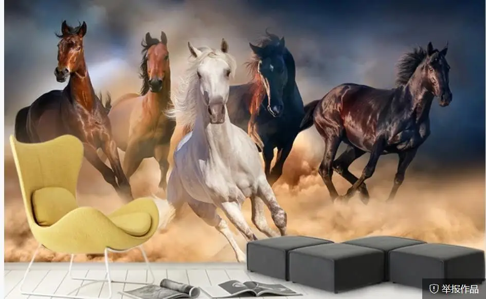 Custom any size photo Horse HD Wall Decorative Painting modern living room wallpapers Custom any size photo Horse HD Wall Decorative Painting modern living room wallpapers