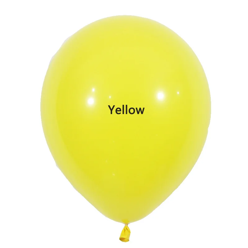 10 шт./партия латексные шары/шары на день рождения/свадебные шары/юбилейные праздничные украшения 10 дюймовые стандартные матовые шары - Цвет: yellow