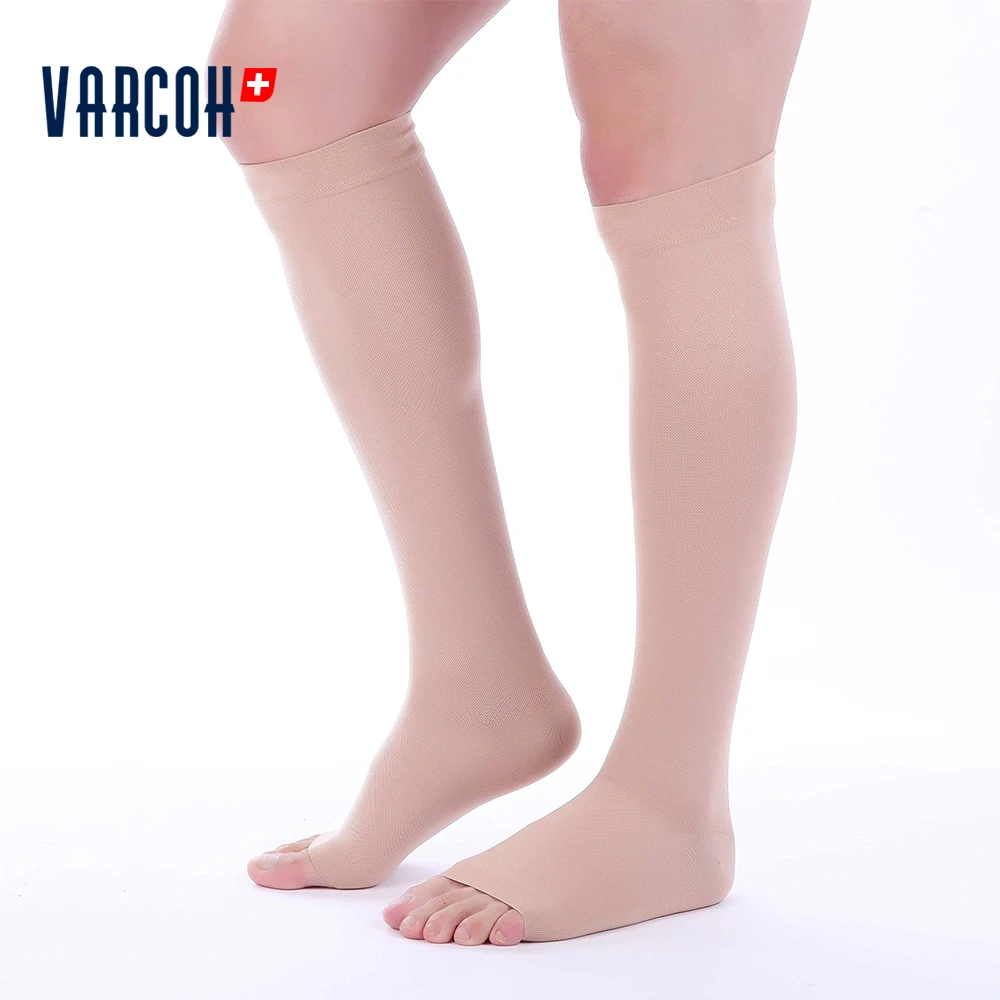 Cena Skarpety kompresyjne 23 32 mmHg dla mężczyzn i kobiet, najlepsze wsparcie sportowe i medycyna, bieganie, lot, podróże, pielęgniarek, obrzęk, żylaki