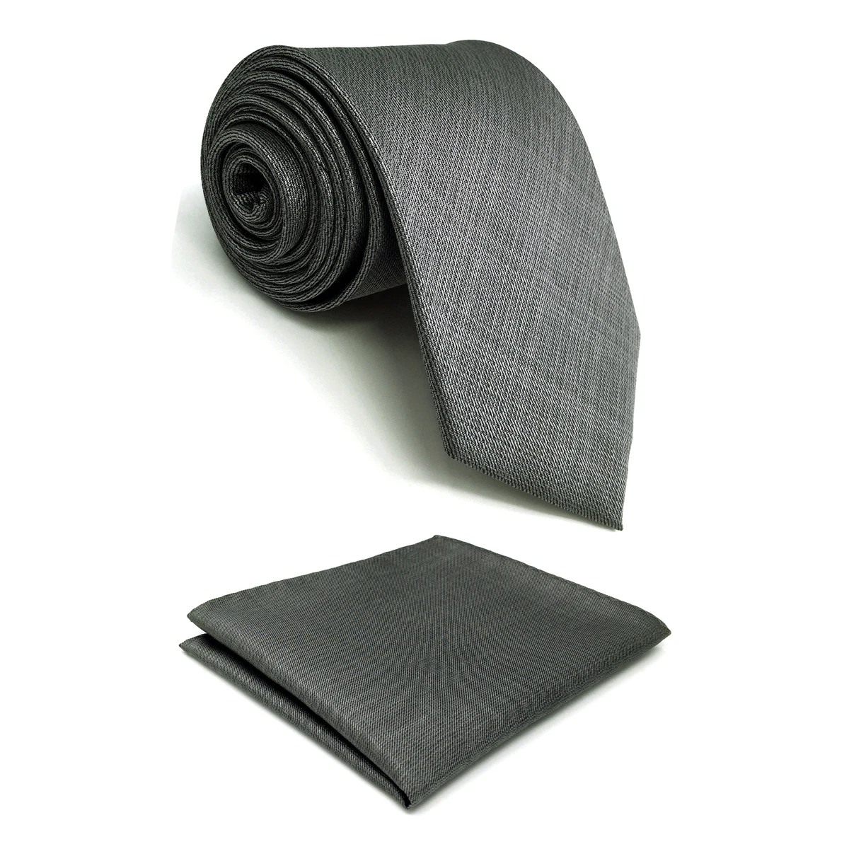 

C20 Solid Gray Ties for Men Tie Set Silk Extra Long Silk Slim Skinny Classic