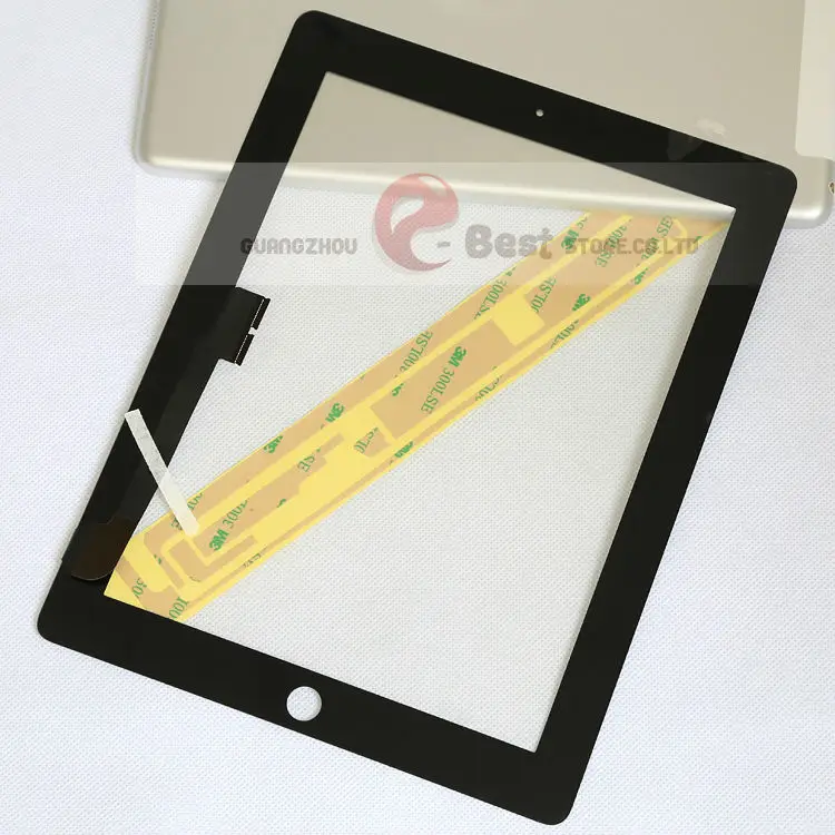 Touch Screen Glass Digitizer Assembly for iPad 3/ 4 with Adhesive Glue