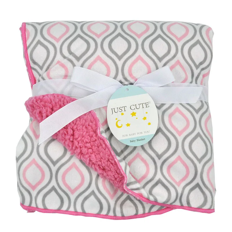 JUST CUTE Baby Blanket Newborn Plush Baby Swaddle Stroller Wrap Super Soft Nap Receiving Blanket Animal Manta Bebe Cobertor Bebe (7)