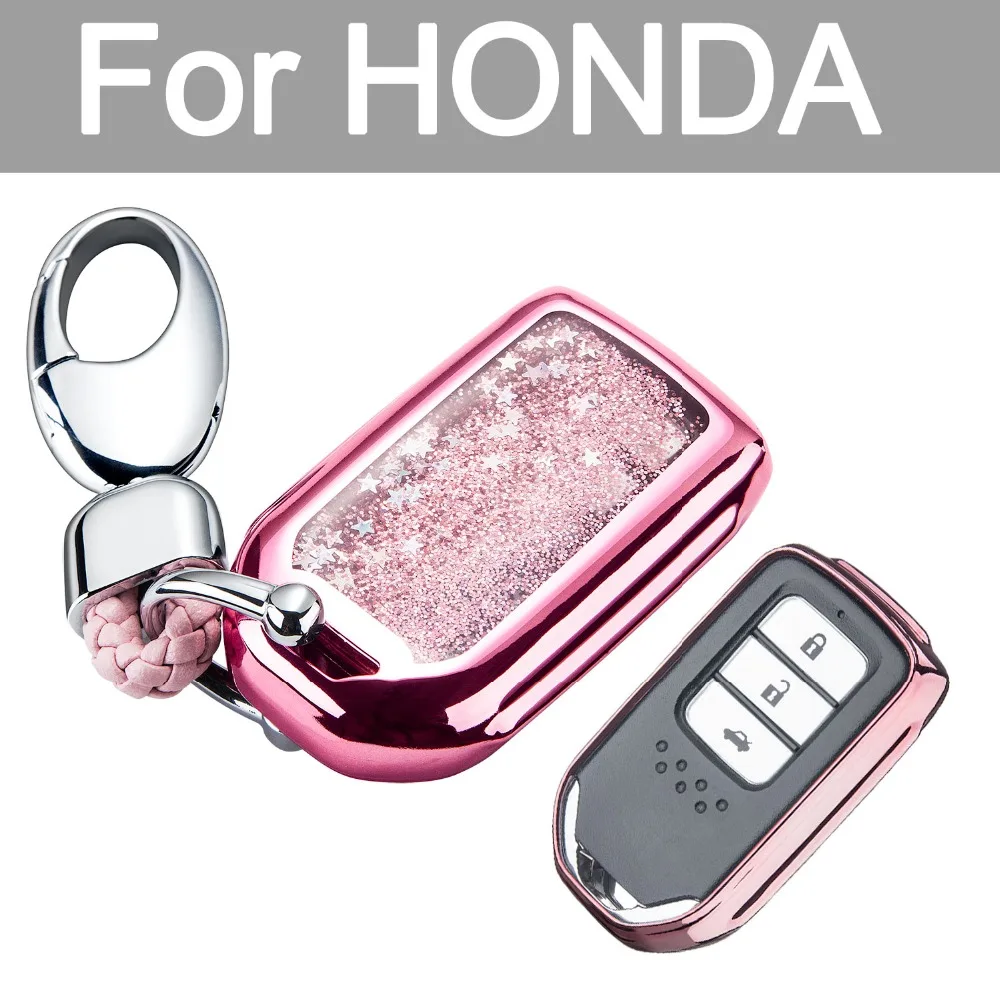 YIJINSHENG ТПУ Автомобильный ключ Мягкий защитный чехол с покрытием чехол для Honda-Up Civic Accord без ключа дистанционного Брелок чехол для ключа Chai