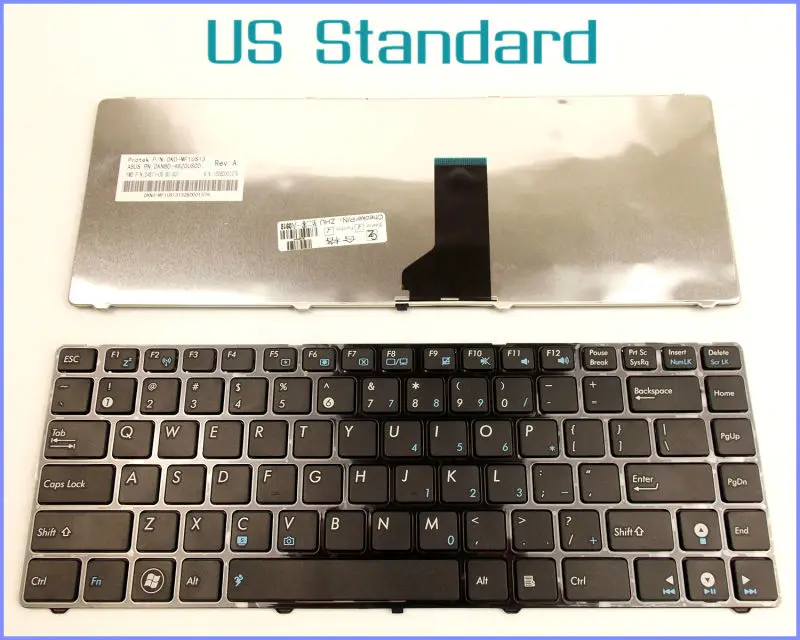 Версия Английский США клавиатура для ноутбука ASUS X84EI X84EL X84H X84EB X84L X43B U31 U31J U31F U31S U35J U41J ноутбука с черной рамкой