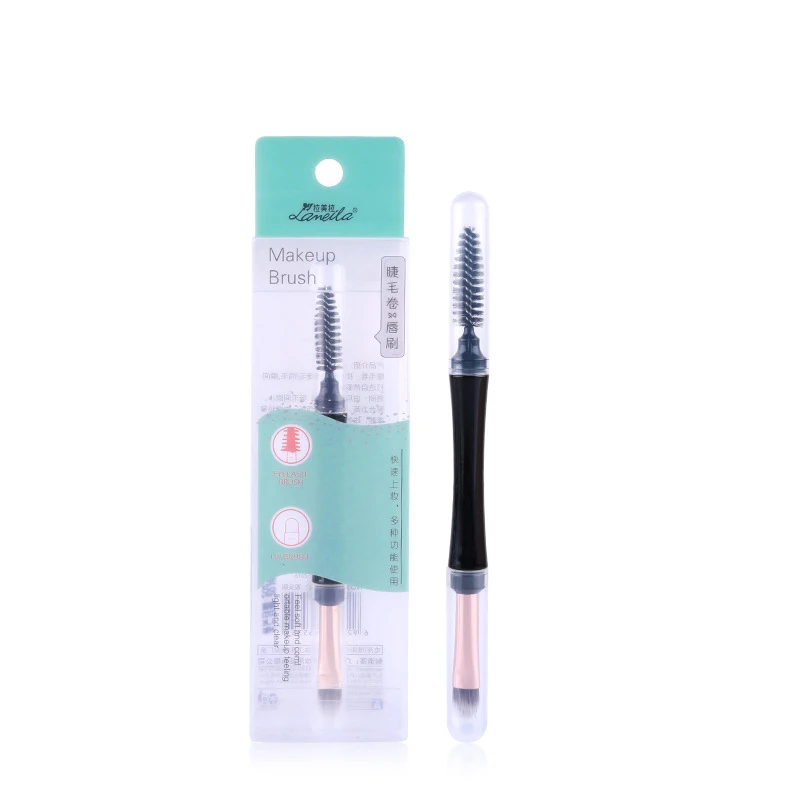 

1Pc Eyelash Brushes Makeup Brushes Double-head Brush Eyelash and Lip Brush for Double-head Use Nylon Wool PVC Box