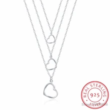 LEKANI 925 пробы серебро сердца рубина и Цепочки и ожерелья и кулоны чистое серебро цепочка украшение, ожерелье-Воротник ошейник д