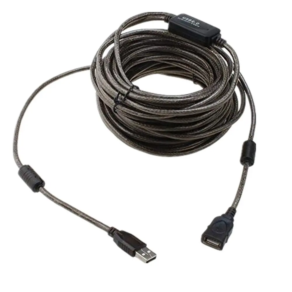 New Style 50ft USB2.0 Male to Female Active Extension Extender High Speed Rate Cable for Fax Machines Printers