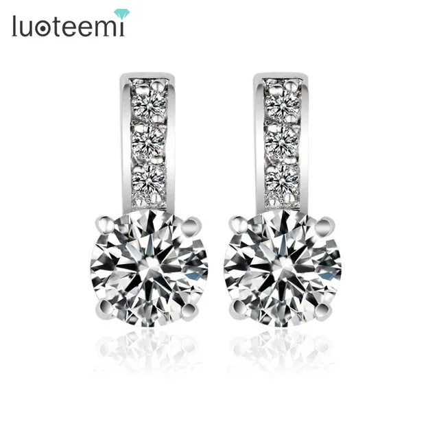 Luoteemi Brand Clic Style High Quality Cubic Zirconia Stud Luoteemi Brand Clic Style High Quality Cubic Zirconia Stud Earrings For S Small Size Cz Ear