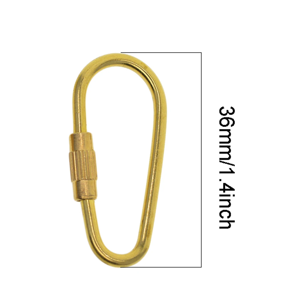 2/6pcs Durable Brass Screw Lock Key Ring Key Chain Ring Oval Shape Simple Style Keychain for Jewelry Making Bag Craft