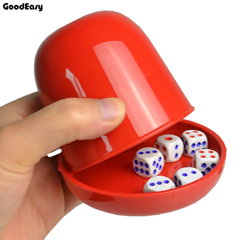 

Plastic Poker Dice cup set with Tray/Lid 6 dices Shaking Cup Drinking Board Game Casino Gambling Dice Box Custom LOGO and Color