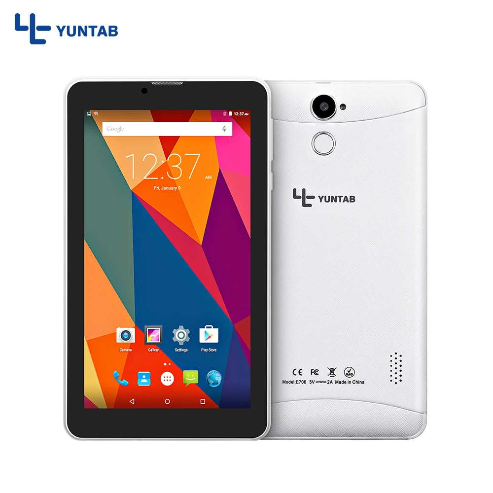 Горячие 3g Phablet Yuntab 7 дюймов E706 Tablet PC 1 ГБ + 8 ГБ Android 5,1 4 ядра разблокировать телефон gps bluetooth 7 8 10 10,1