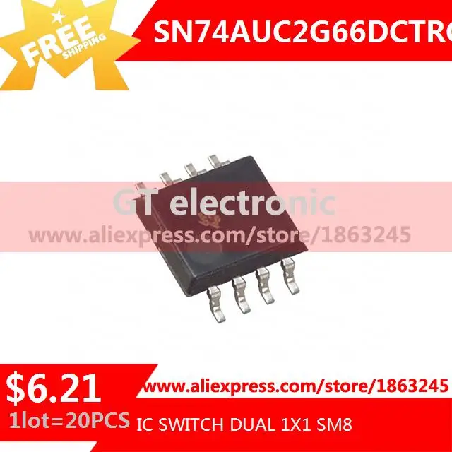 Free Shipping Electronic Components SN74AUC2G66DCTRG4 IC SWITCH DUAL
