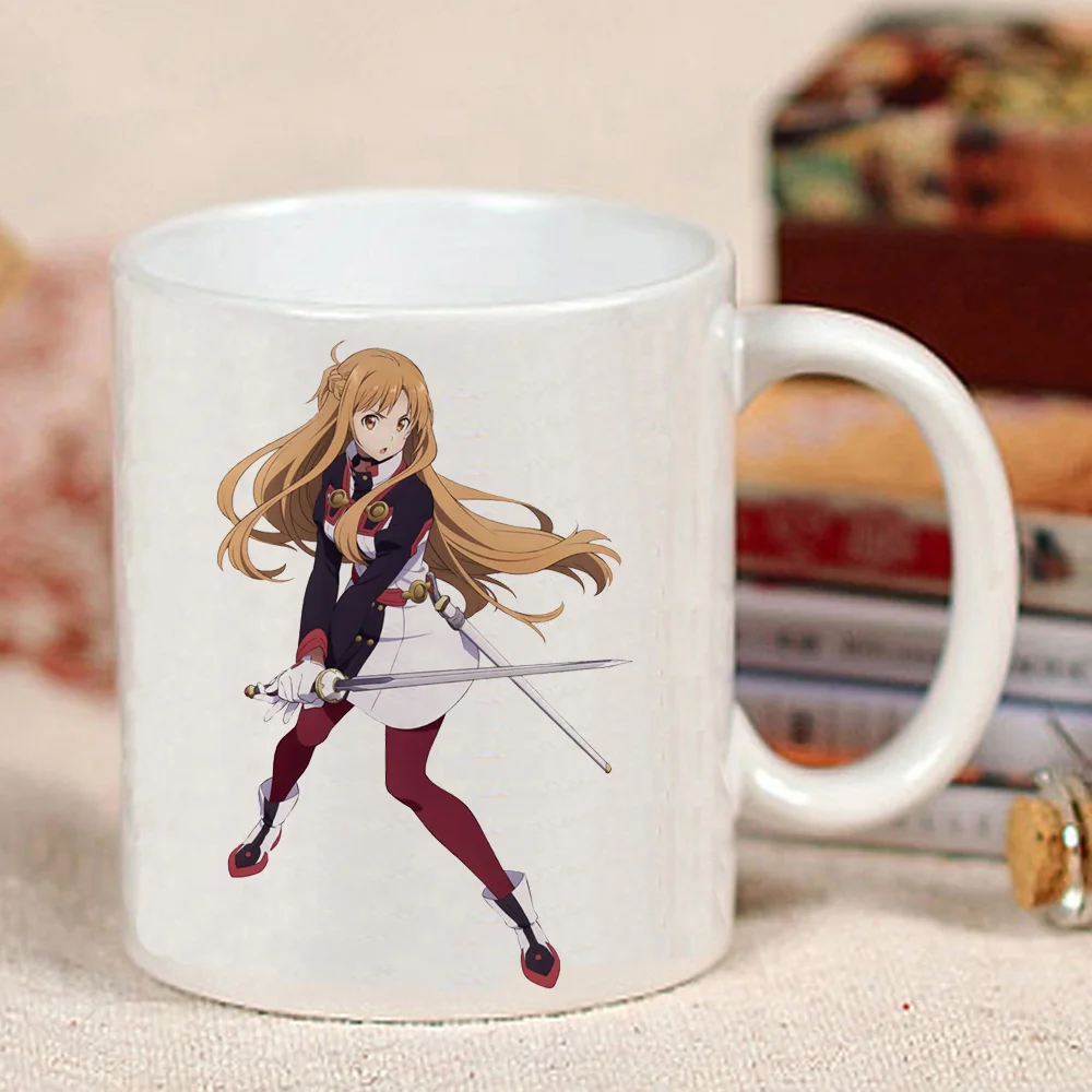 ソードアートオンラインキリトコーヒーカップアスナミルクマグセラミックコーヒーカップやマグカップ ギフト友人のための Mugs Aliexpress