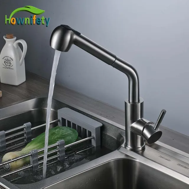 Best Price Brushed Nickle Kitchen Faucet Single Handle Hot&Cold Faucet Steam And Sprayer Head Pull Out Mixer Faucet Best Price Brushed Nickle Kitchen Faucet Single Handle Hot&Cold Faucet Steam And Sprayer Head Pull Out Mixer Faucet