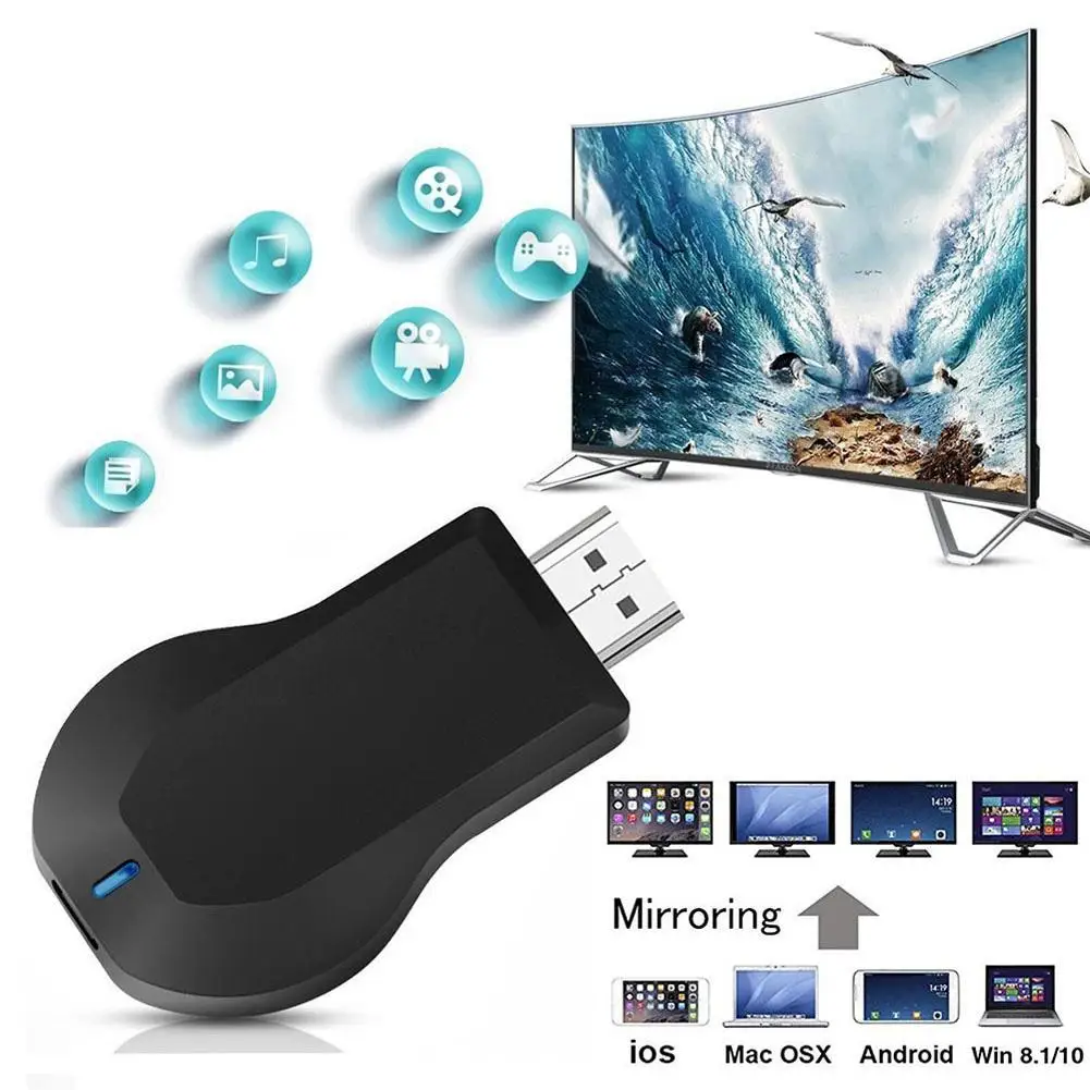 Беспроводной адаптер для ТВ M4 Plus палки с одинаковым экраном 2 4 ГГц Ezcast/ DLNA/ Miracast/