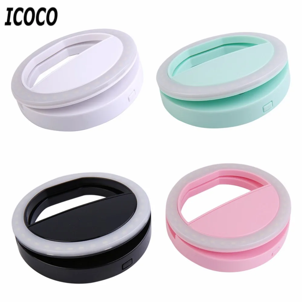 Mobile Phone Selfie Light Clip-On LED Ring Flash Light Camera Photography Phone Light for Iphone Samsung 3 Modes 36LEDs