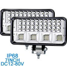 7 дюймов 4x4 Автомобильный рабочий светильник 12 В led бар barra led focos led automovil 24 В внедорожный точечный прожектор светильник рампа для грузовика jeep wrangler yj