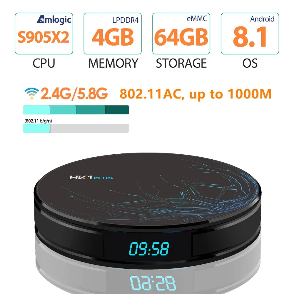 

Android 8.1 Smart TV BOX Google Assistant S905X2 4G 64G TV receiver 4K Wifi Media player Play Store Free Apps Fast Set top Box