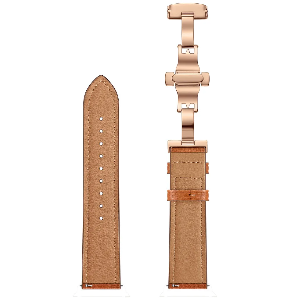 22 мм Универсальный ремешок для huawei Watch GT кожаный ремешок для samsung gear S3/Galaxy Watch 46 мм застежка из нержавеющей стали