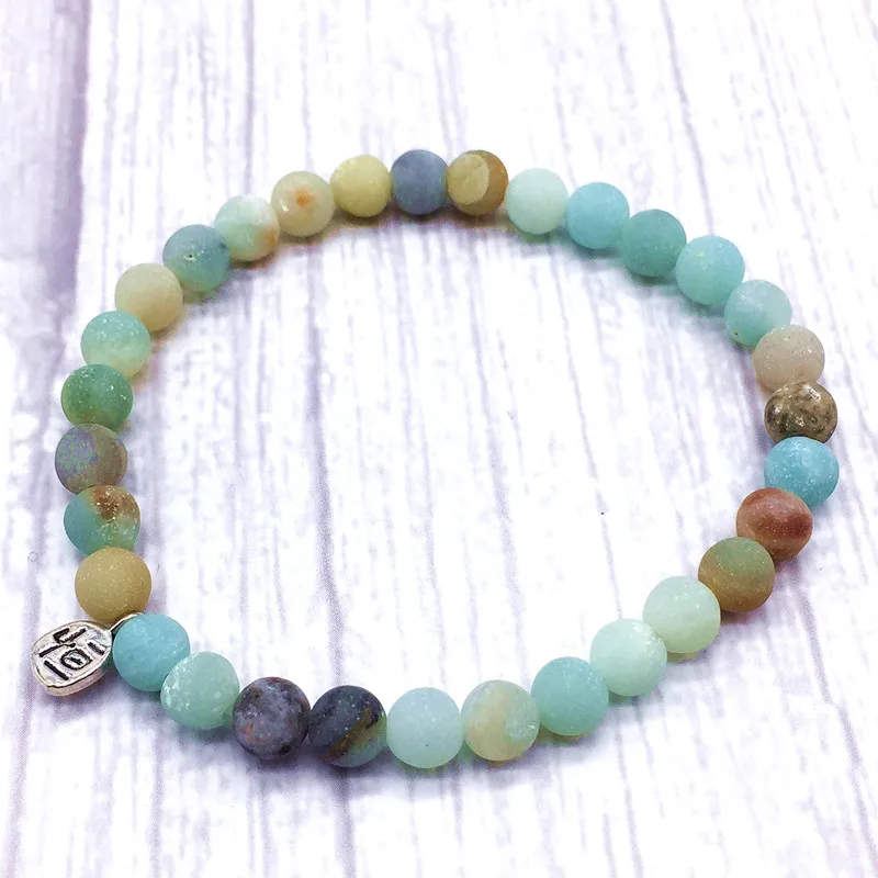 

6 mm Small Bead Bracelet Nature Amethysts Amazonite Opal Moon stone Beads Women Bracelets Girls Gift
