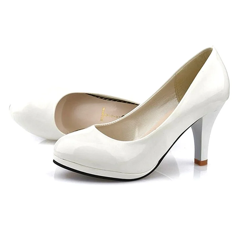 Plus size 34 -42 Super High Women Shoes Pointed Toe Pumps Dress High Heels Boat Wedding Shoes Increase Waterproof platform
