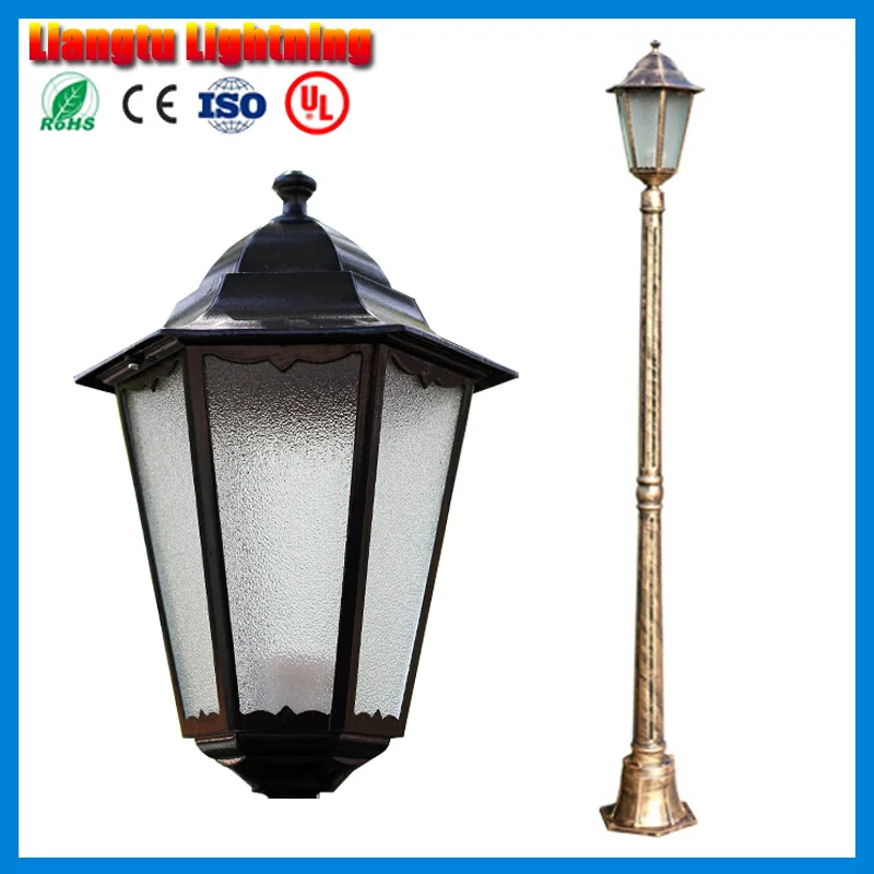 3 meter landschap road licht gazon lamp met pijler staaf waterdichte met road lamp outdoor straat licht