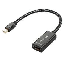 20 см адаптер Mini DisplayPort/HDMI Mini DP кабель мужчины к HDMI Женский 4k @ 60 Гц PS176 конвертер для ноутбука видеокарты HDTV