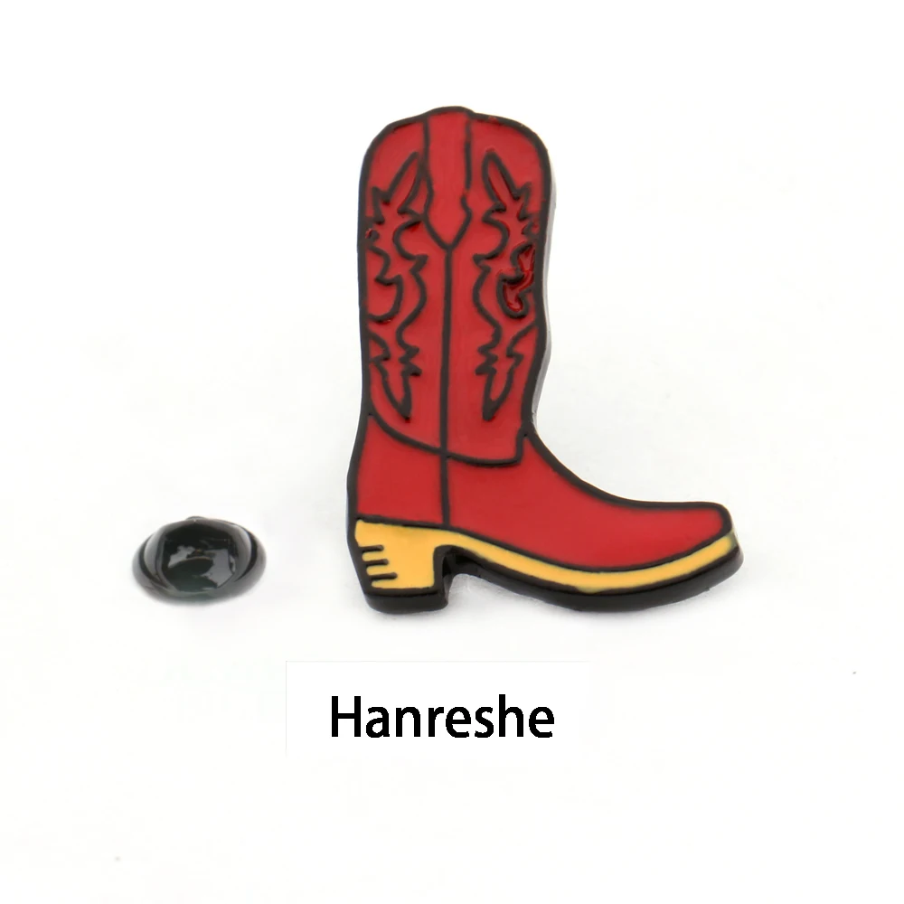

HANRESH Red Boot Enamel Pin Trendy Jewellery Lapel Pin Women Accessories Love Gift Trendy Pins Brooches Vintage Filigree Brooch