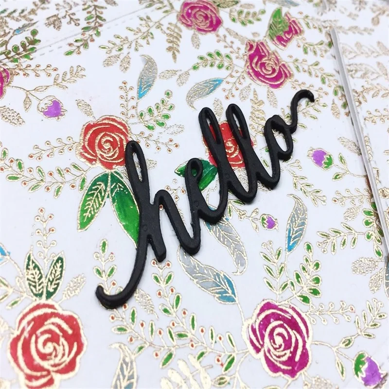 Hello Words Letter Metal Cutting Dies Stencils for DIY Scrapbooking