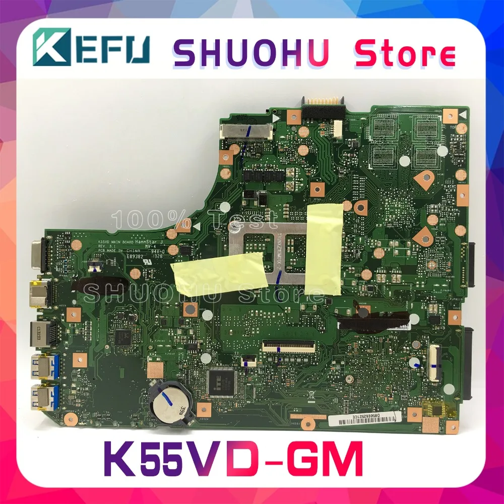 KEFU для ASUS K55VD A55V R500V K55V A55VD REV.3.0/3,1 Материнская плата ноутбука протестирована оригинальная материнская плата