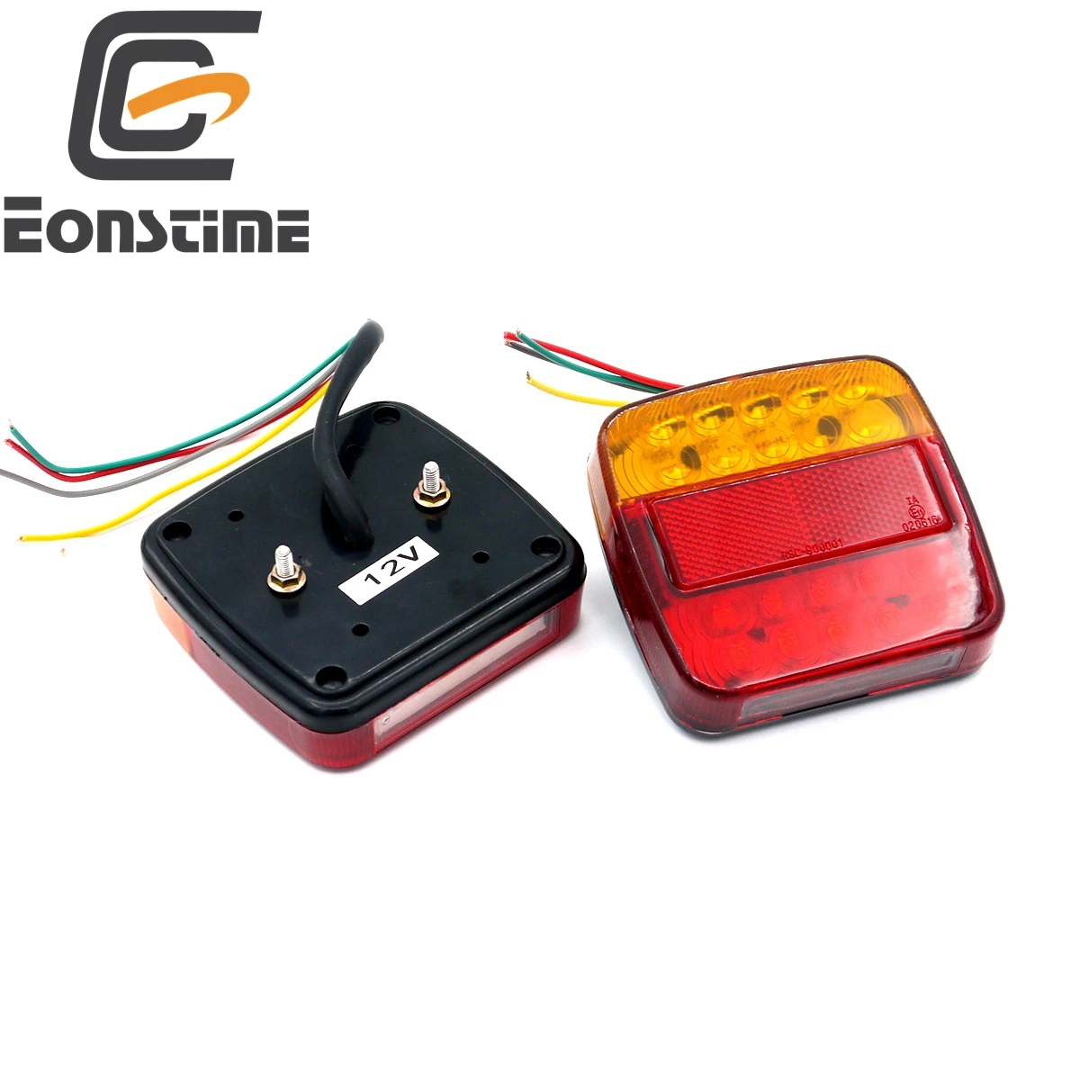 Eonstime 2pcs 12V Trailer Truck 20 LED Taillight Tail Light Rear Lamps Turn Signal Brake 6