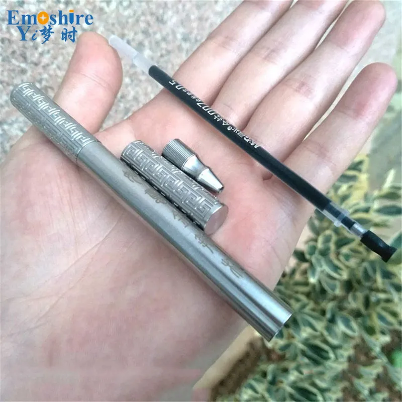 Emoshire Ballpoint Pen Gold Hoop Stick Pen Handmade Stainless Steel Gel Ink Pen High-grade Gift Metal Signature Pen Original Design (11)