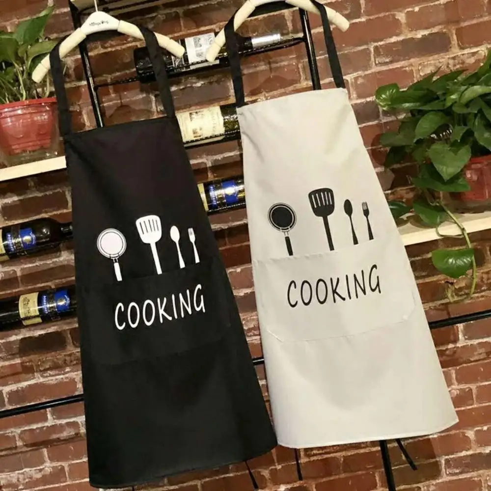 

1Pcs Striped Waterproof Polyester Apron Woman Adult Bibs Home Cooking Baking Coffee Shop Cleaning Aprons Kitchen Accessory